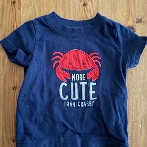 Carter's Navy More Cute Than Crabby Baby Tee